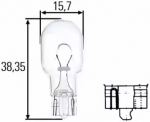 Лампа подсветки W16W 12V 16W