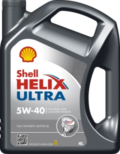 Масло моторное 5w40 Shell Helix Ultra 4л