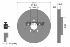 Диск торомозной, передний TextarPRO (320х30)